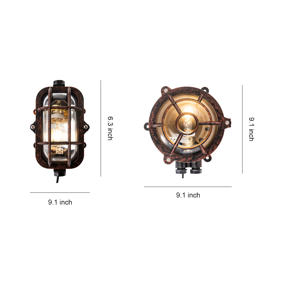 Industrial Outdoor Sconce American Retro Style Wall Lamp