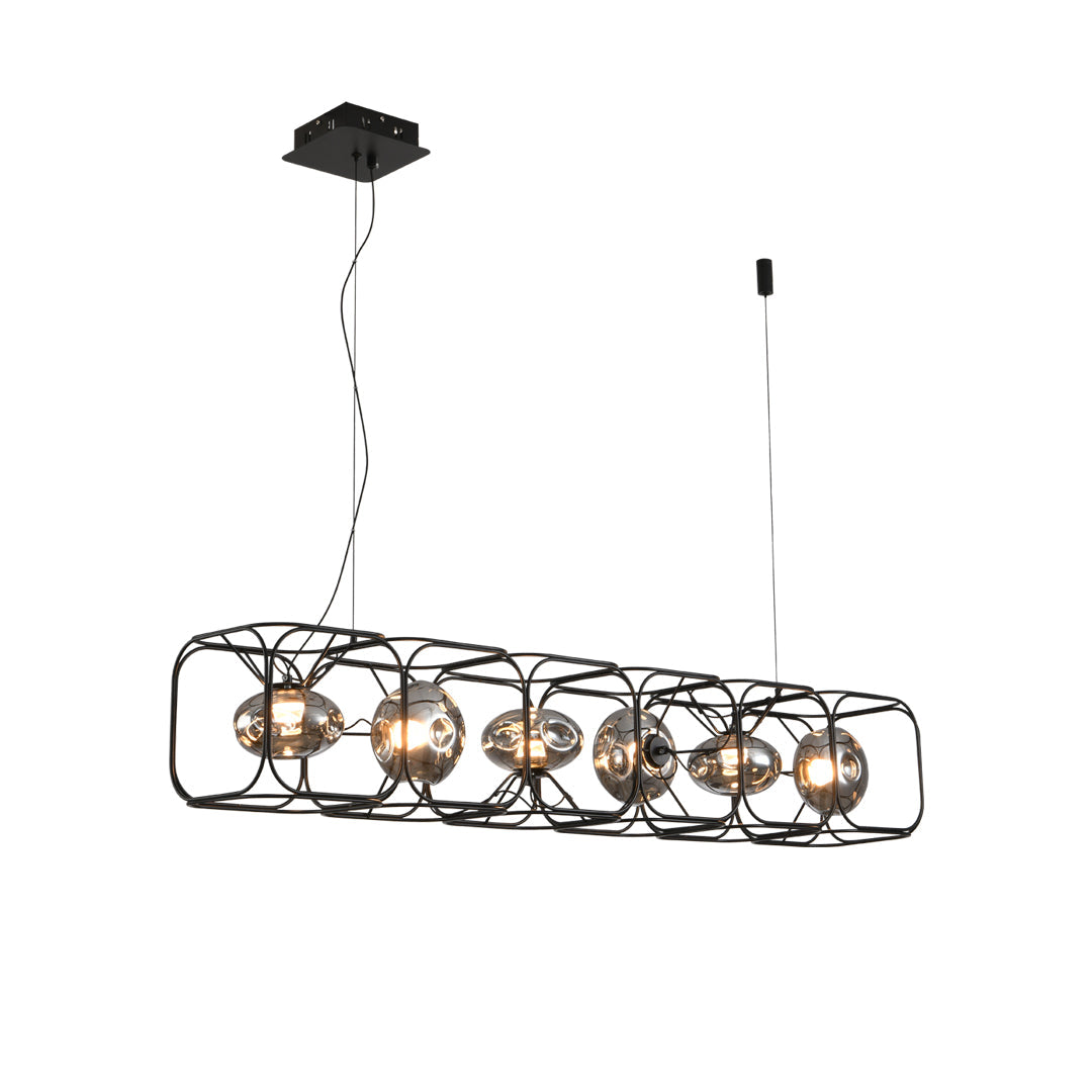 LED Square Cage Chandelier Nordic