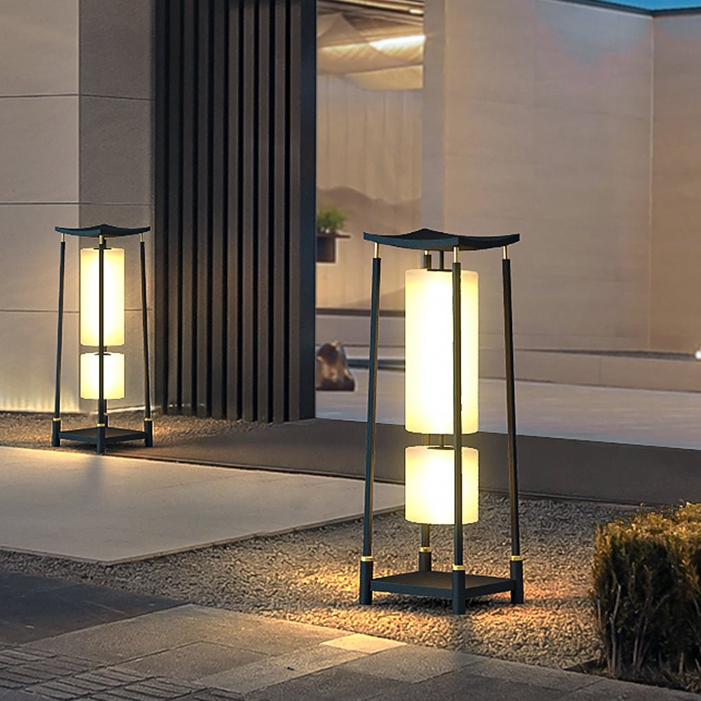 Unique Solar-Powered LED Outdoor Lights Asian-Inspired Design