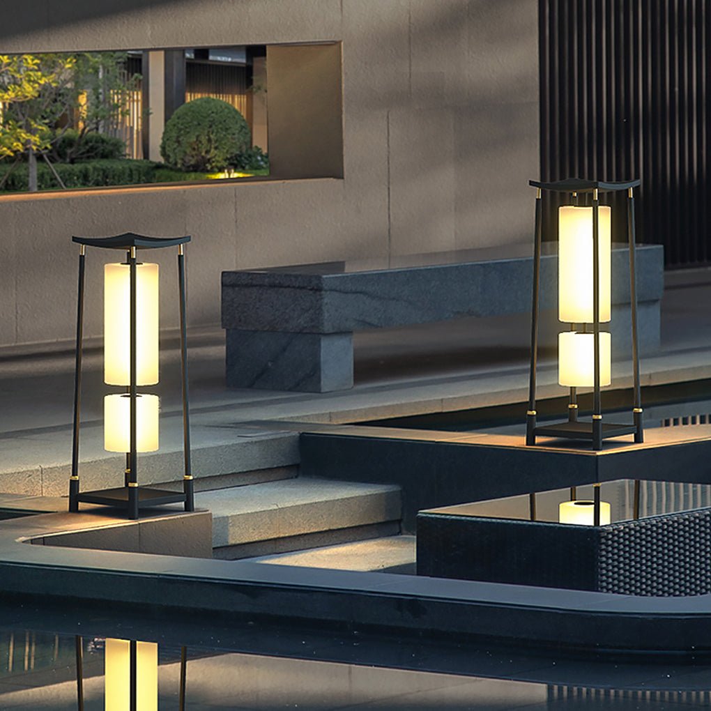Unique Solar-Powered LED Outdoor Lights Asian-Inspired Design