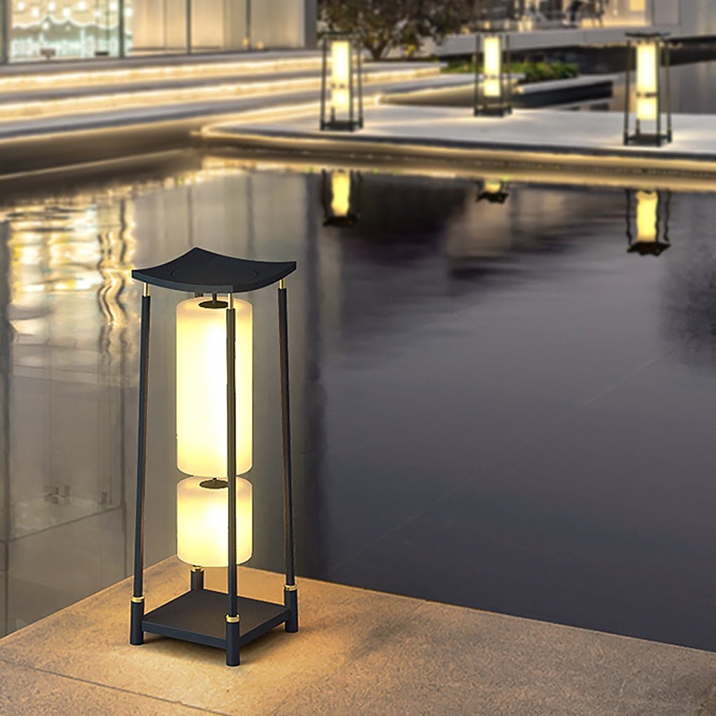 Unique Solar-Powered LED Outdoor Lights Asian-Inspired Design