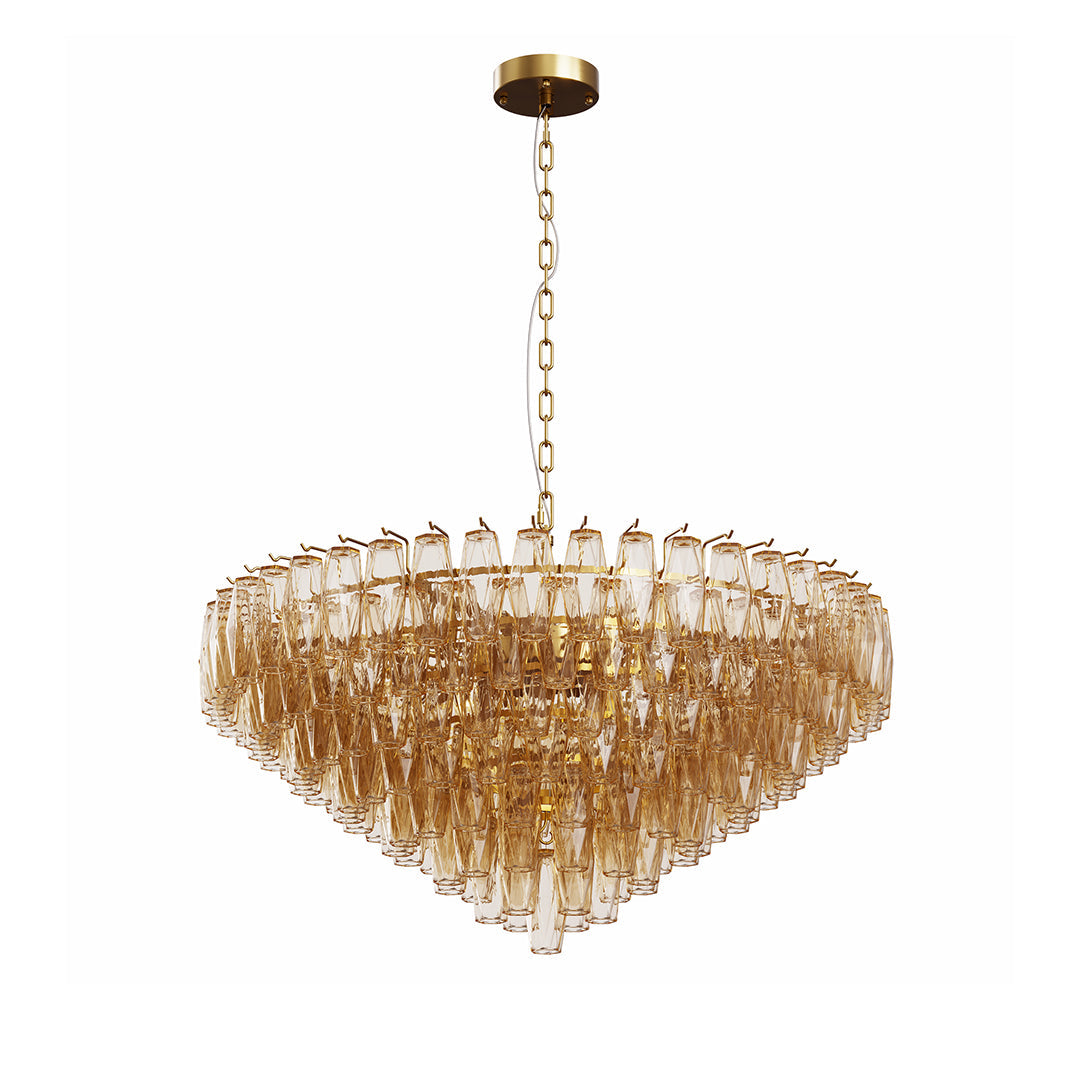 Glass Pendant Chandelier American Luxury Multi-head Ceiling Lights