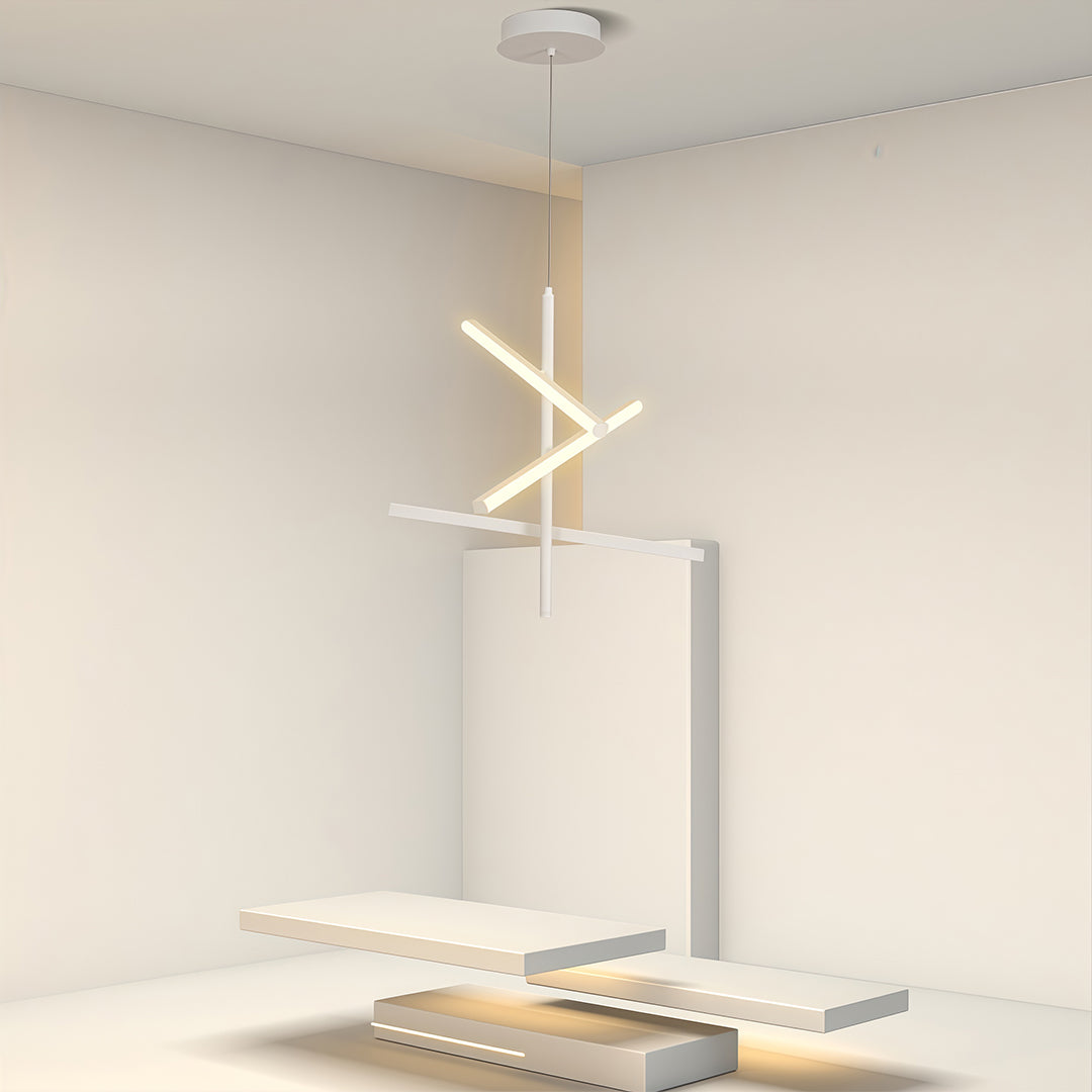 Iron Linear Chandelier Nordic Creative Adjustable Ceiling Lights