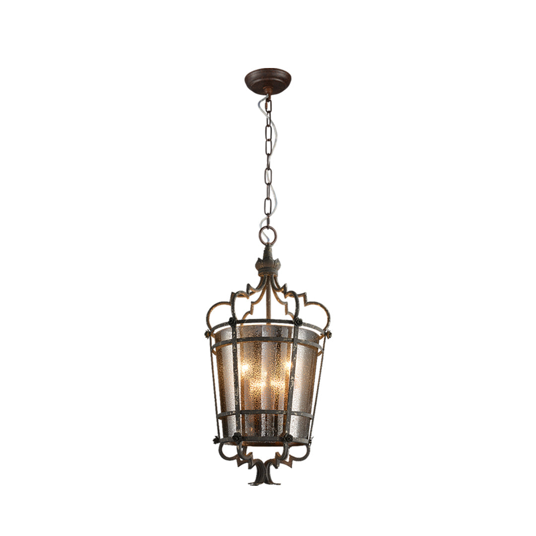 Italian Pendant Light Antique Bronze Finish Elegant Ceiling Light