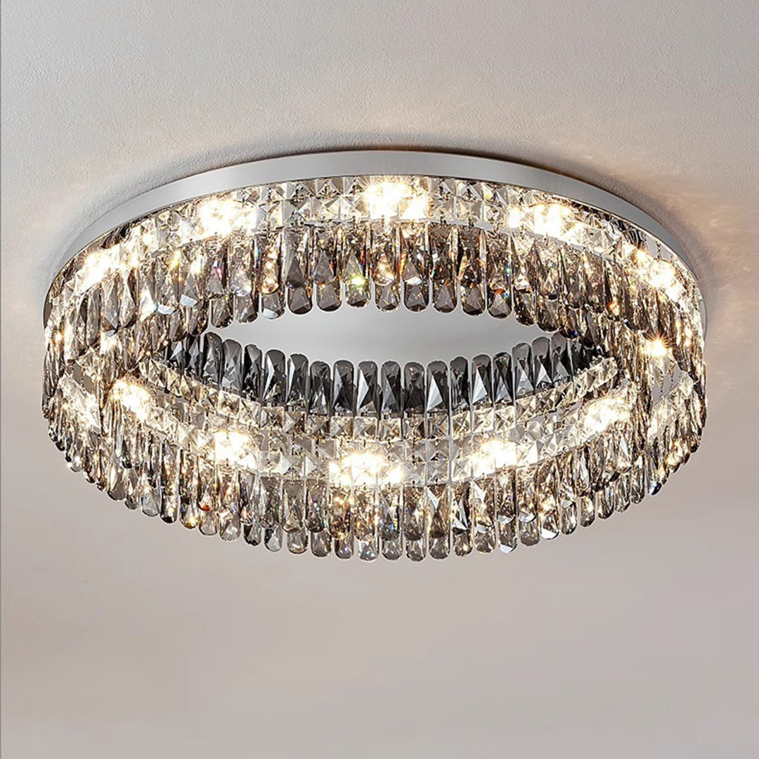 Ceiling Round LED Lights Luxury French Crystal Ceiling Light