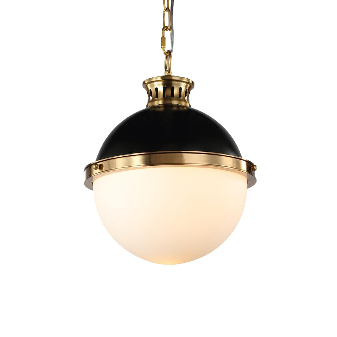 Ball Pendant Light with a Classic Glass Globe Elegant Ceiling Light