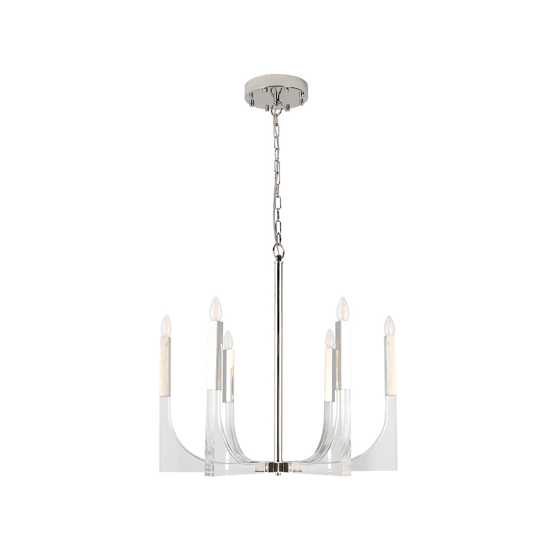 Retro Chandeliers Sleek Luxury Transparent American Ceiling Light