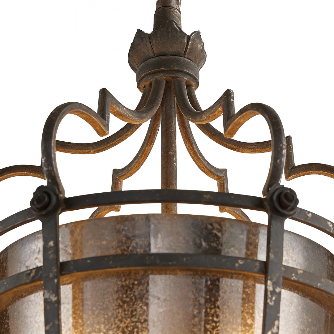 Italian Pendant Light Antique Bronze Finish Elegant Ceiling Light