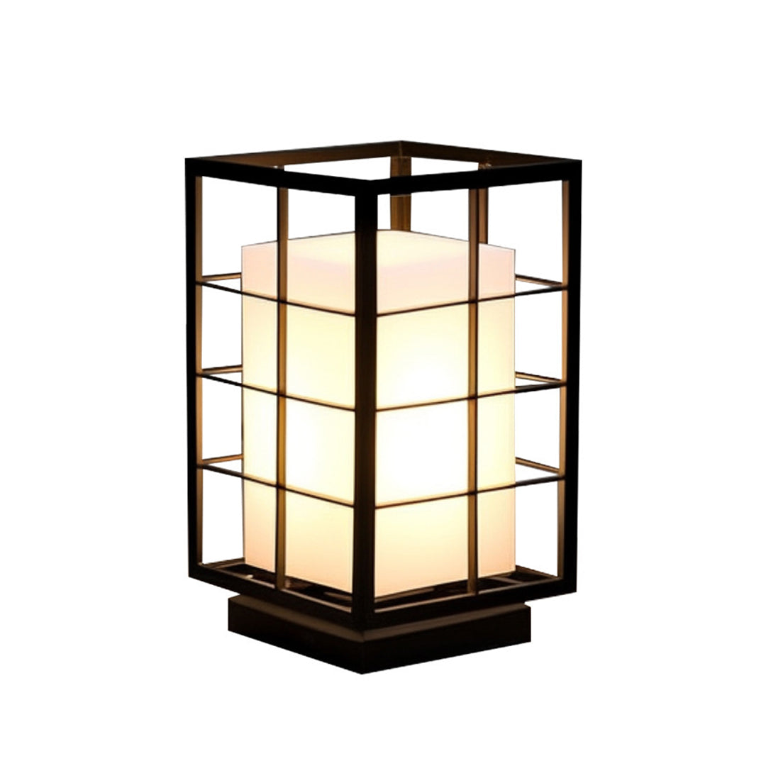 Black Modern Japanese Outdoor Lanterns Waterproof Garden lights