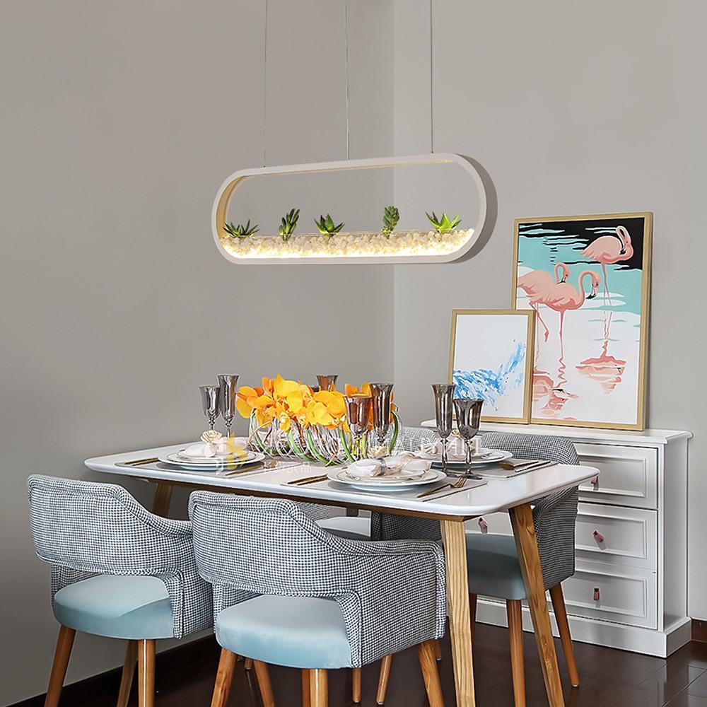 Rounded Corners Rectangular Modern Pendant Lights Ceiling Light