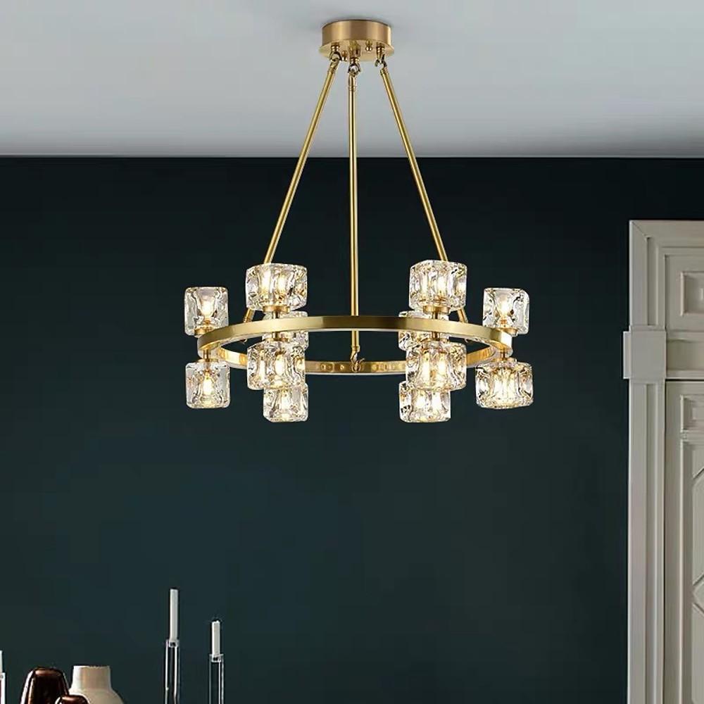 Circles Spotlights Industrial Brass Chandeliers LED Ceiling Light