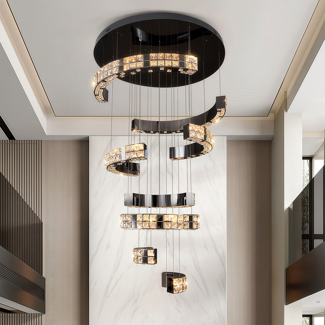 K9 Crystal Chandelier Modern Minimalist Elegant Ceiling Light