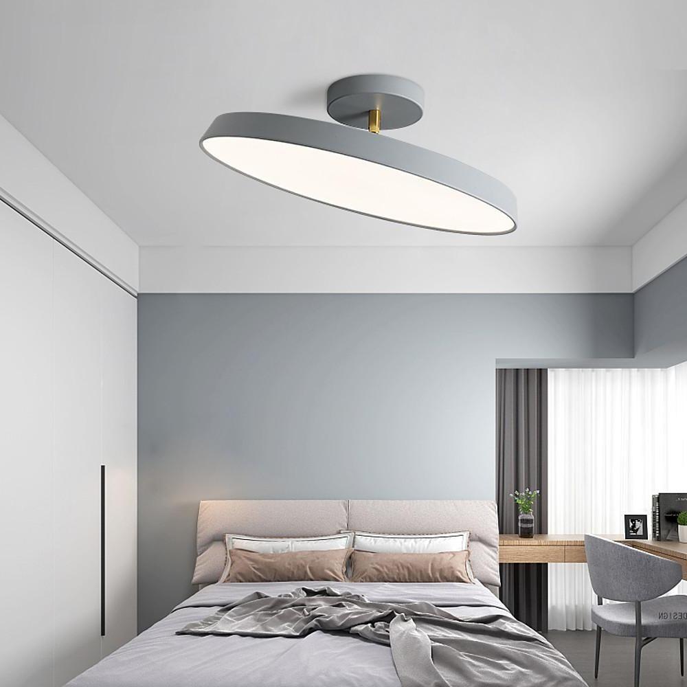 Adjustable Circular LED Nordic Ceiling Lights Semi-Flush Mount Lighting