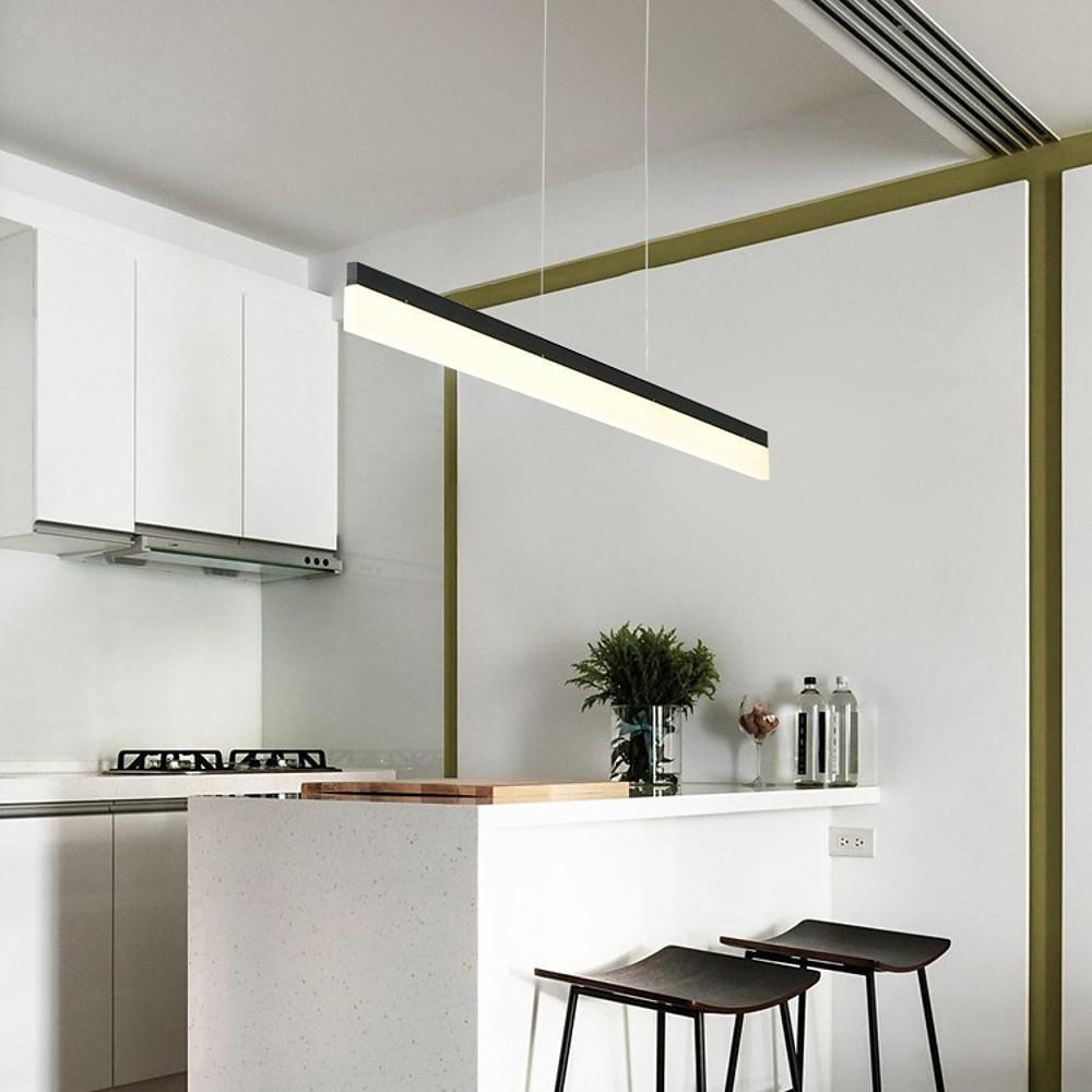 Modern Aluminum Acrylic Pendant Lights Elongated Linear Ceiling Lights