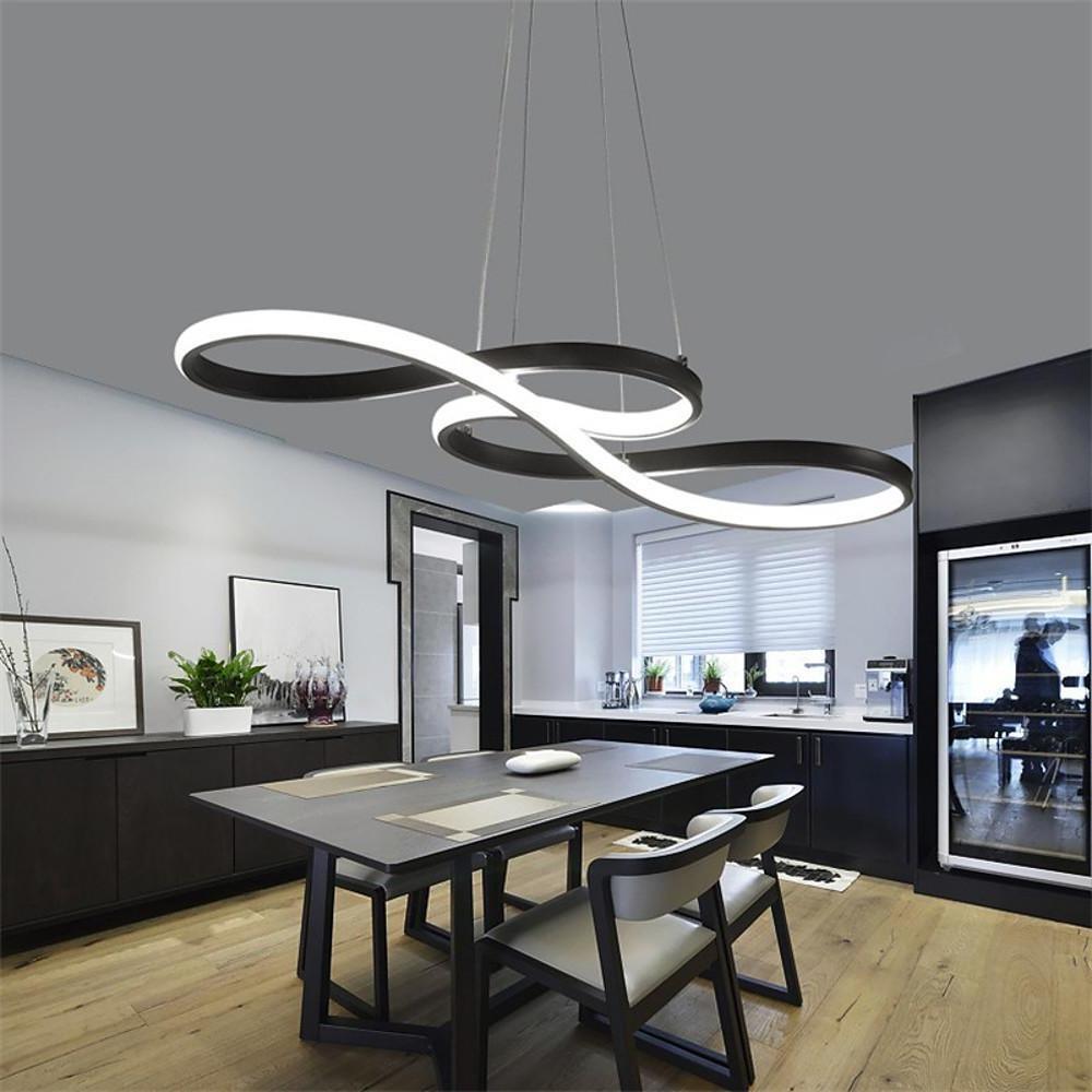 Geometric Design Semi Flush Chandeliers Metal Silica Gel Ceiling Lights