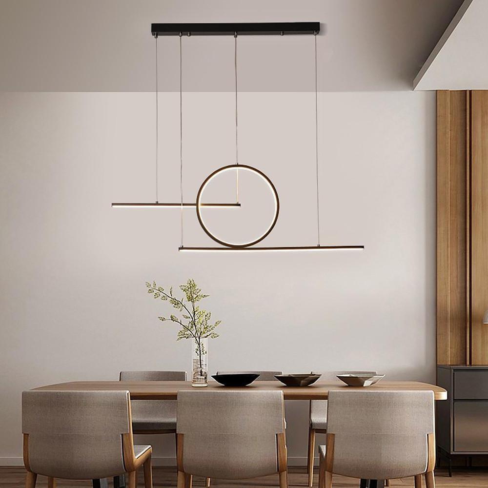 Circle Linear Design LED Modern Pendant Lighting Hanging Ceiling Lights for Dining Room