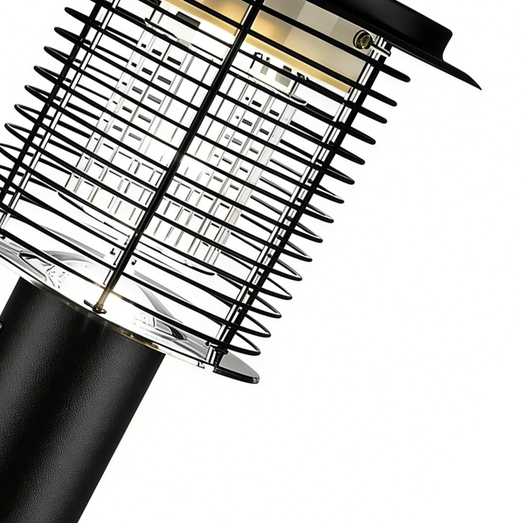 Lampara Mata Mosquitos Modern Black Metal Solar Light