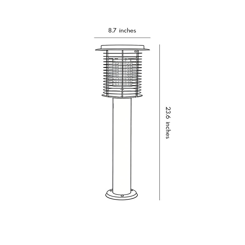 Lampara Mata Mosquitos Modern Black Metal Solar Light