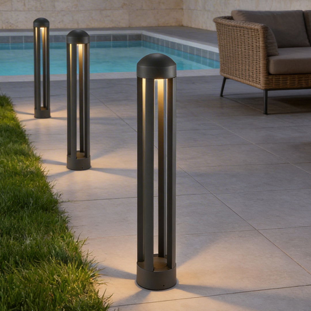 Landscape Bollard Lights Minimalist Four-Post LED Outdoor Light