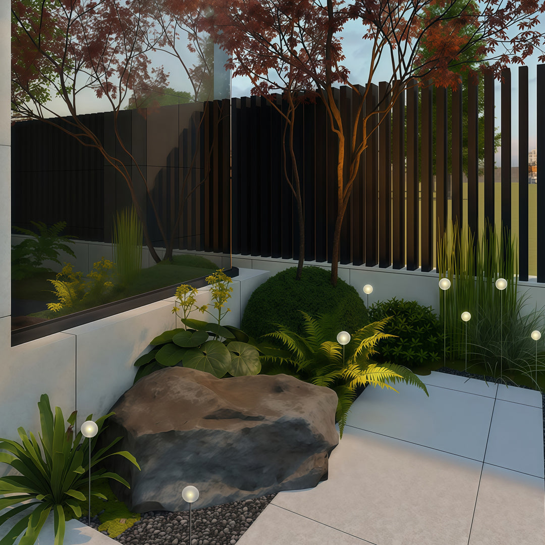 Landscape Lighting Pathway LED Round Ball Reed Light