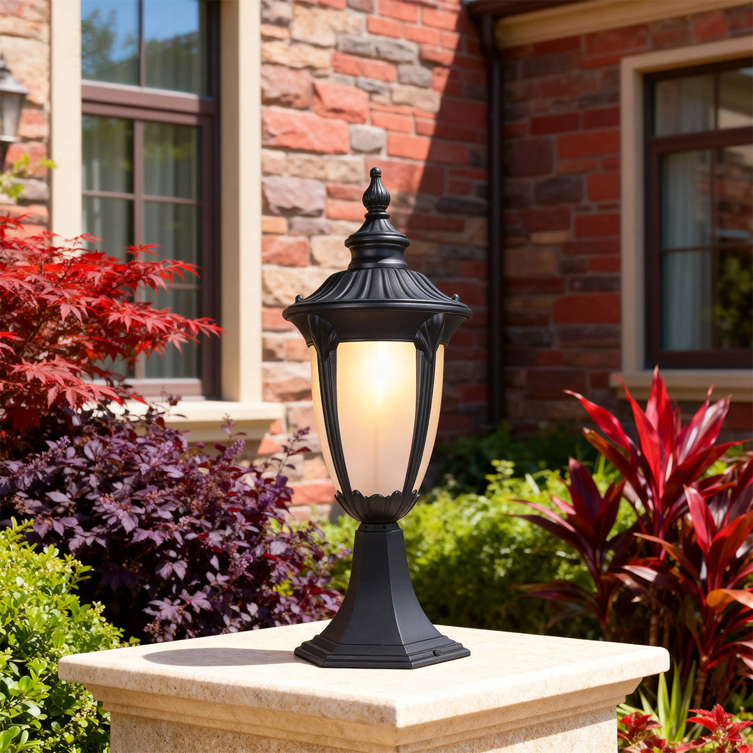Exterior Pillar Light Traditional Waterproof Aluminum Lamp