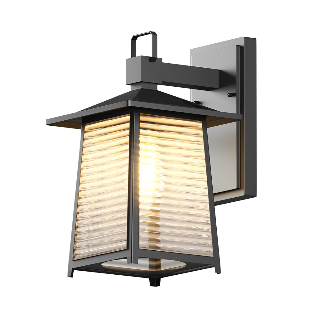 Lantern Outdoor Wall Lights Modern Waterproof Glass Light