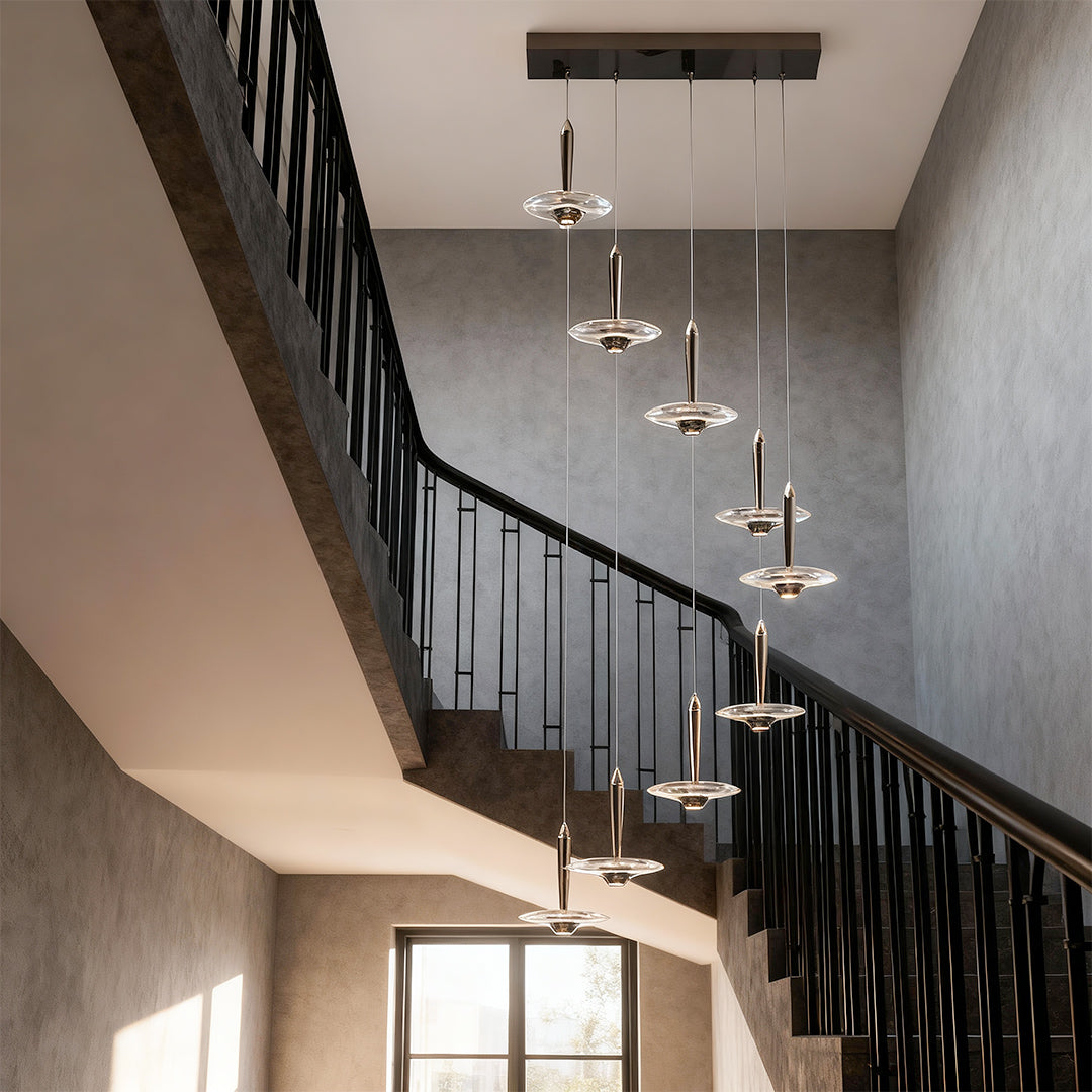 Large Crystal Pendant Light Luxury Hardware Ceiling Light