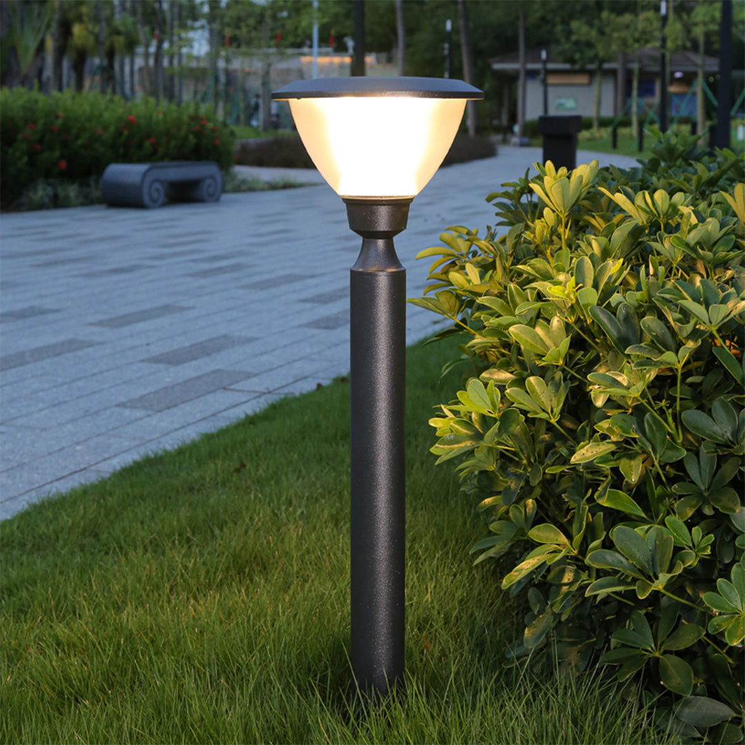 LED Metal Garden Lights Black Modern Minimalist Outdoor Bollard Light