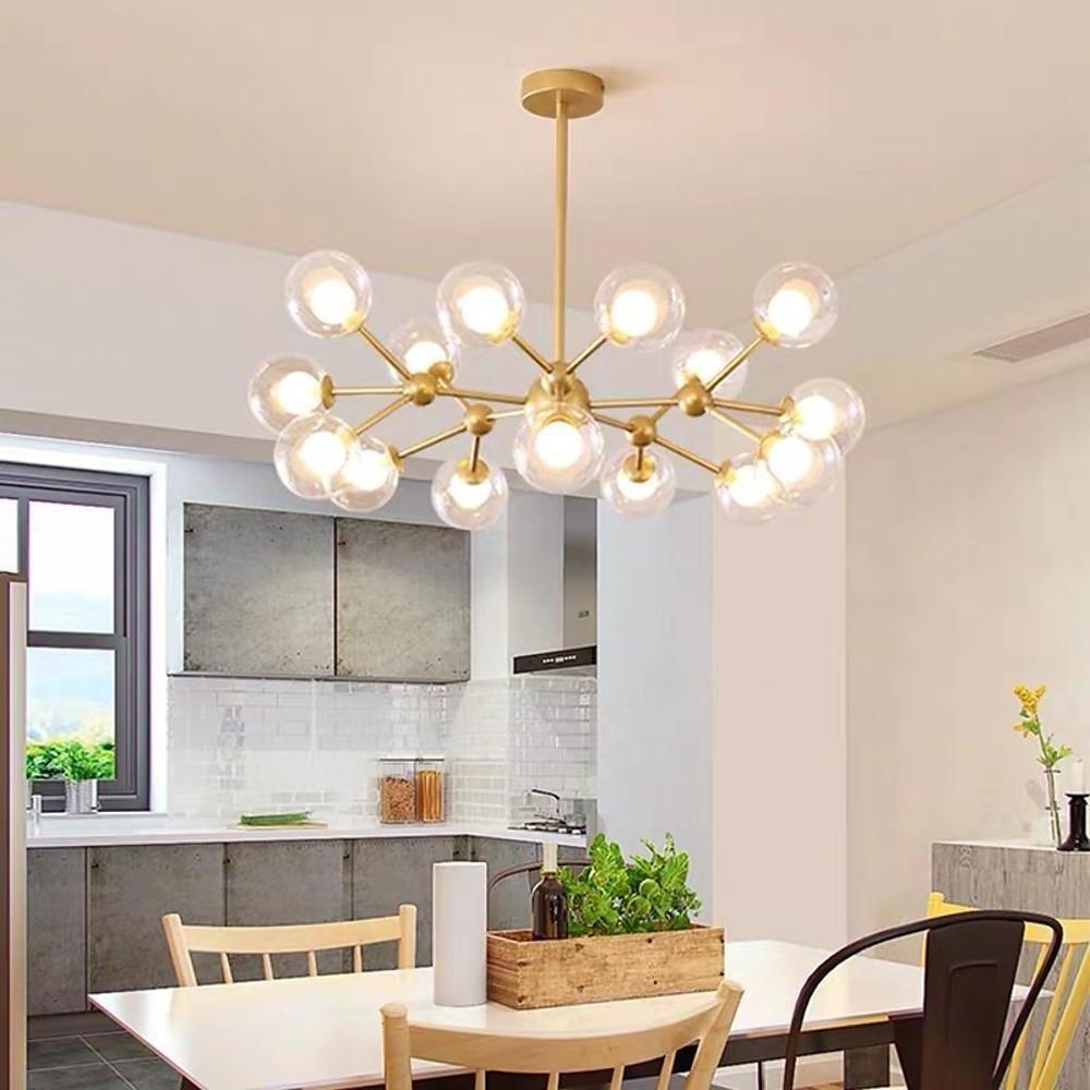 glass sputnik light Modern metal 15-Light Ceiling light