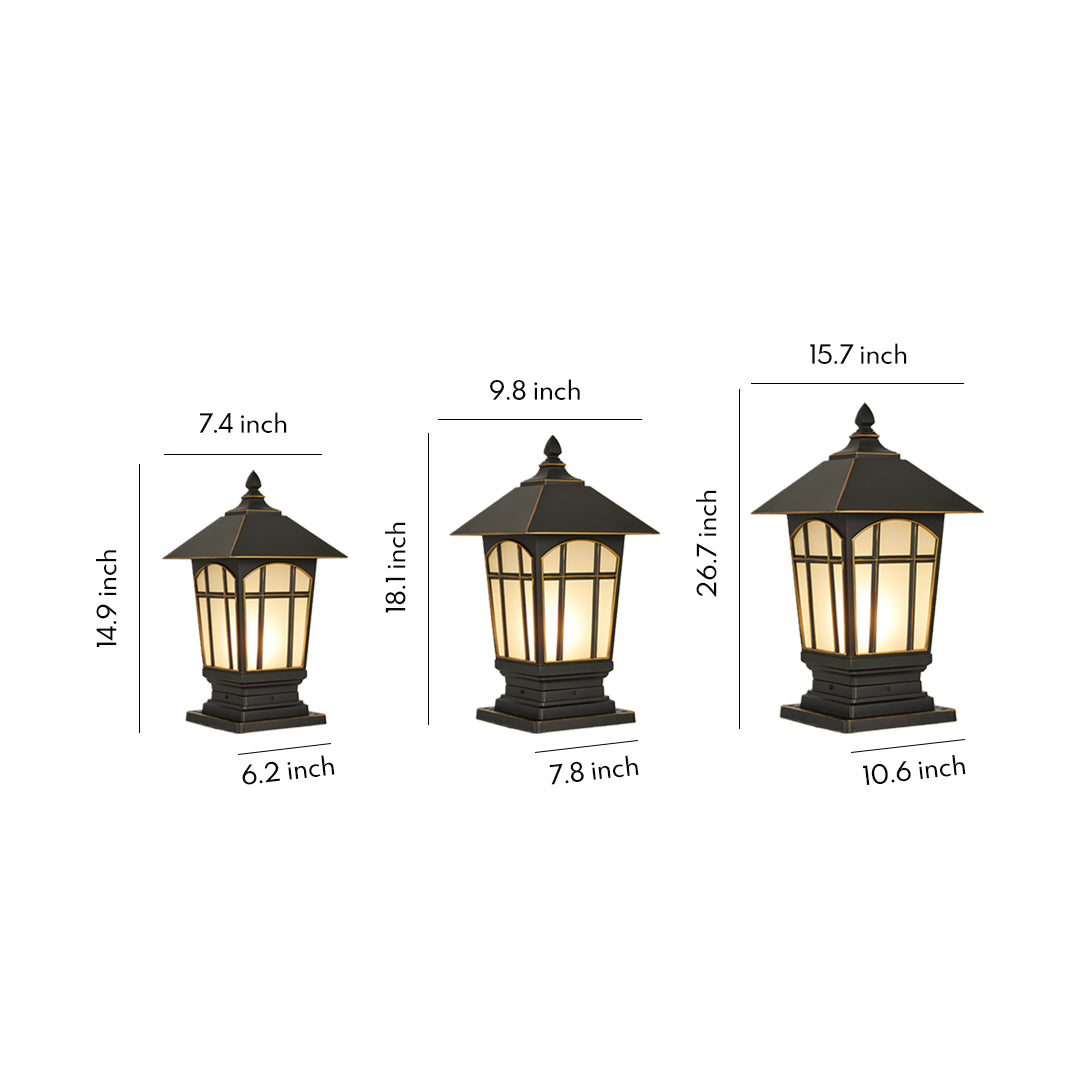 Large Outdoor Pillar Lights European Style Waterproof Light