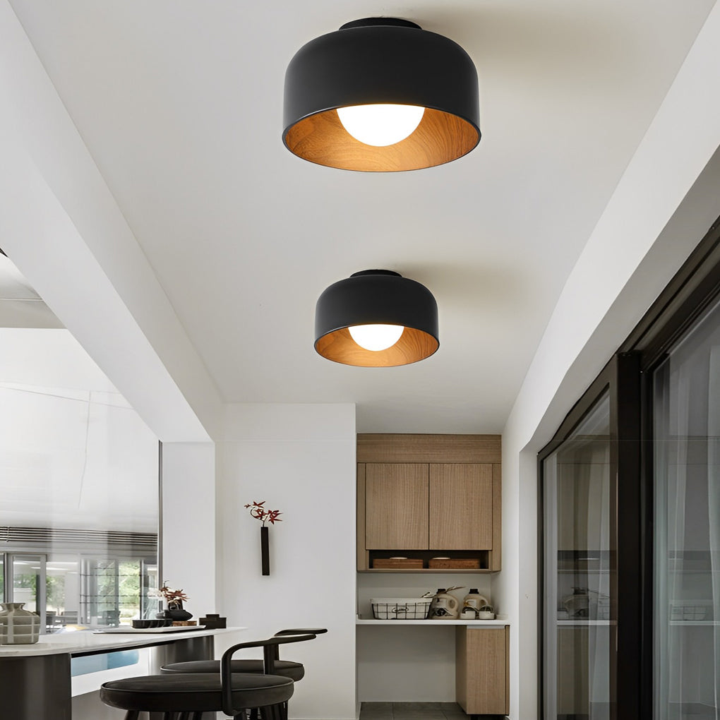LED Ceiling Light Wood Grain Nordic Minimalist Light