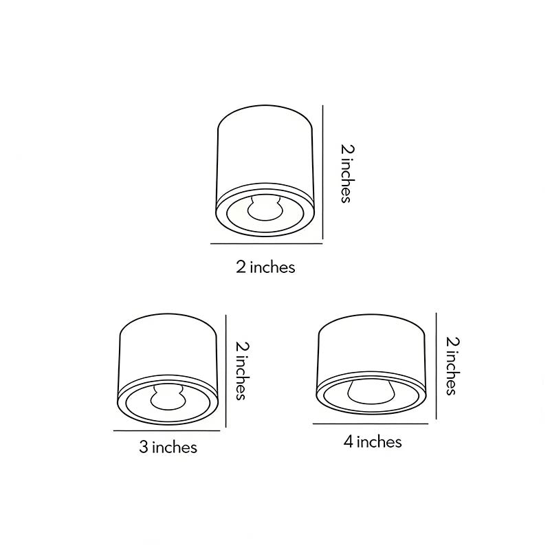 LED Downlight Modern Gold Cylindrical Copper Light