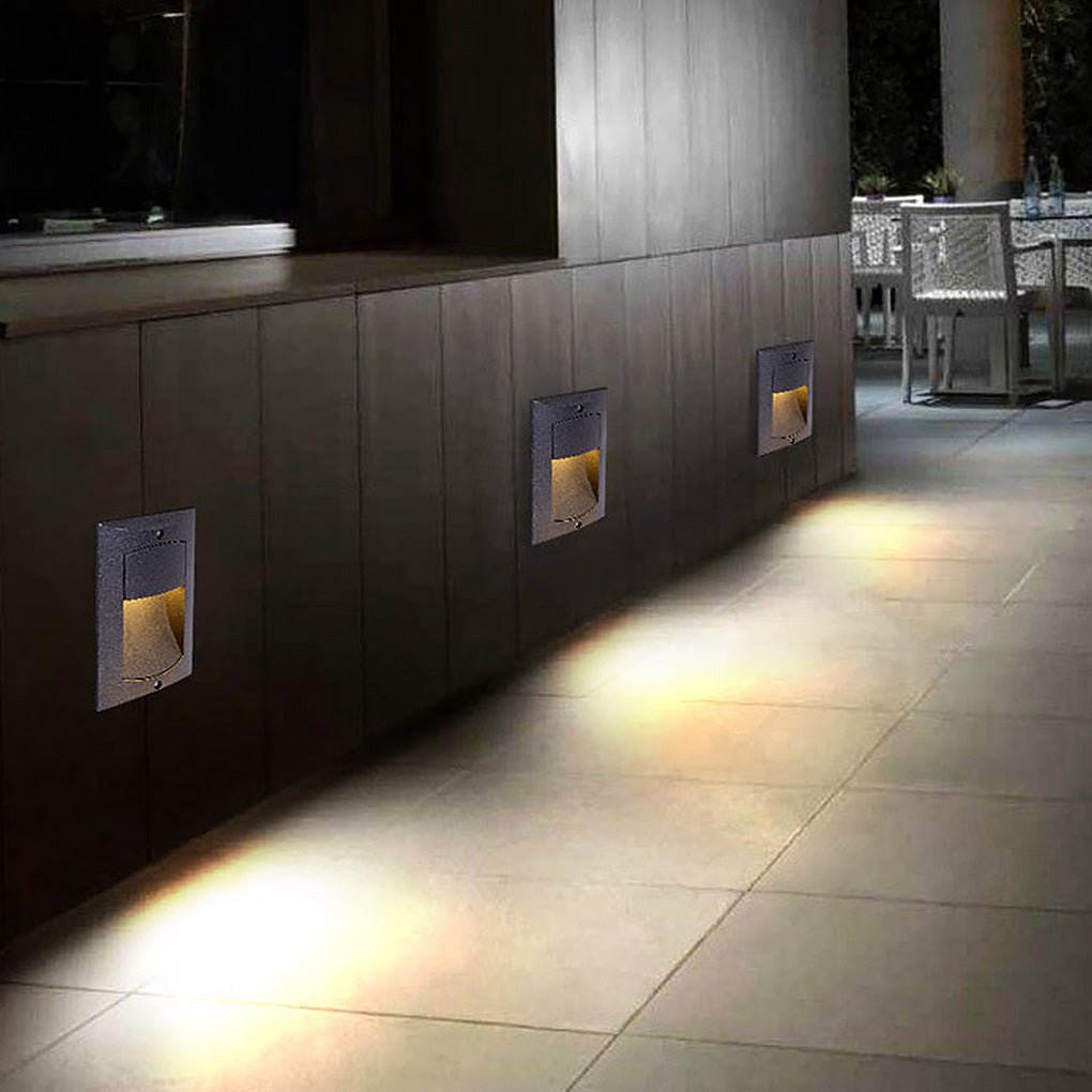 Surface Mounted Step Lights LED Black Modern Outdoor Light