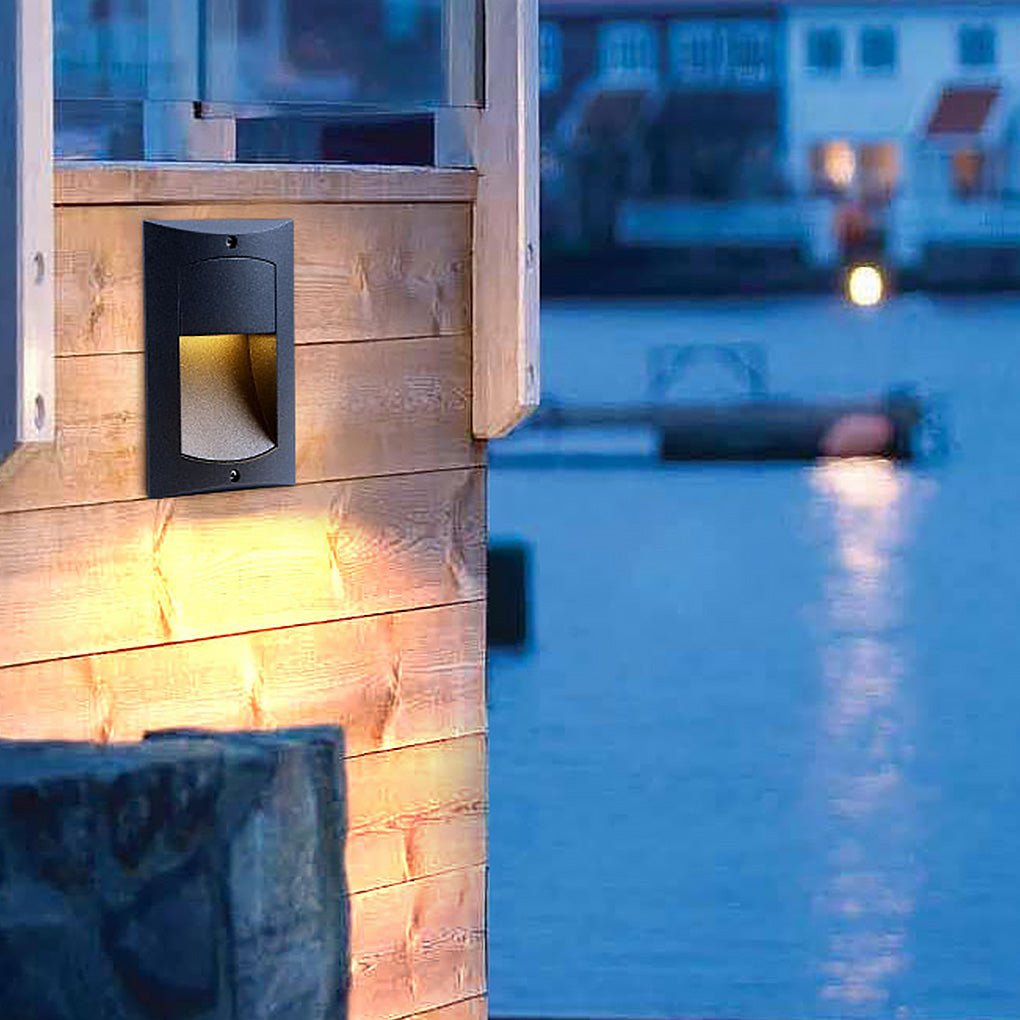 Surface Mounted Step Lights LED Black Modern Outdoor Light