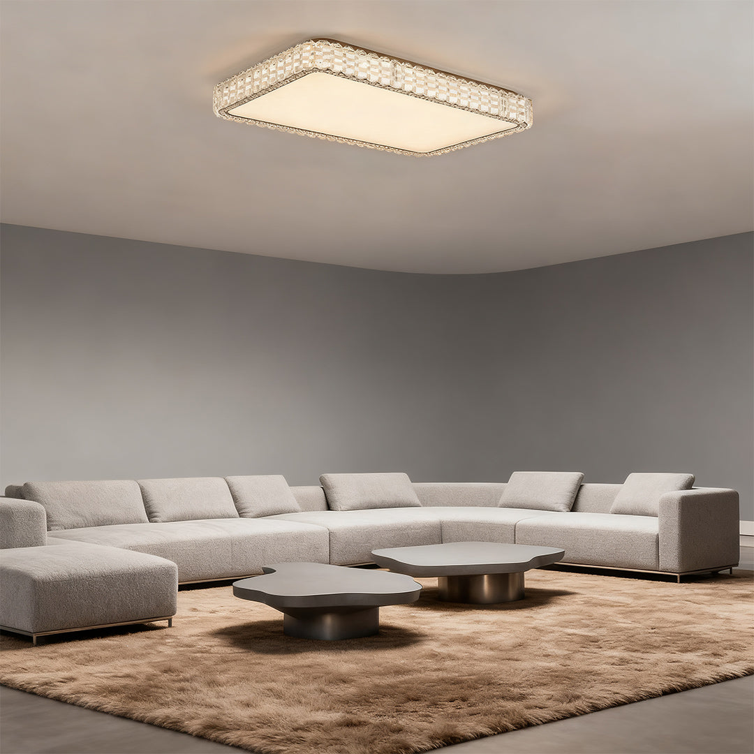 LED Flush Mount Ceiling Light Fixtures Luxury Crystal Lamp