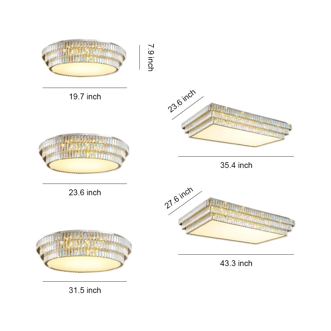 LED Flush Mount Lighting Luxury LED Crystal Lamp