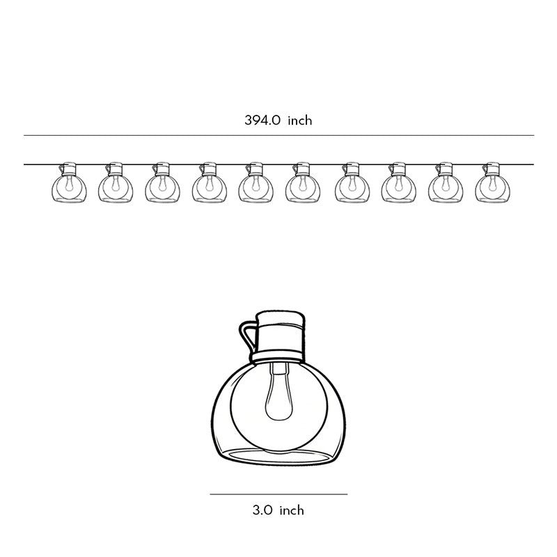 LED Globe String Lights Multi-power Mode Outdoor Lights