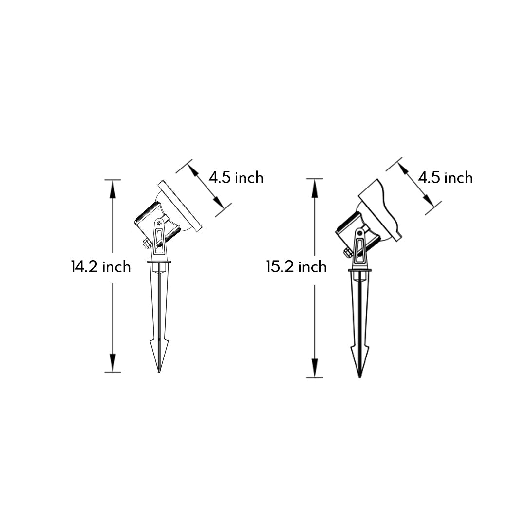 12 Volt Garden Spike Lights Modern Minimalist Outdoor Spotlight