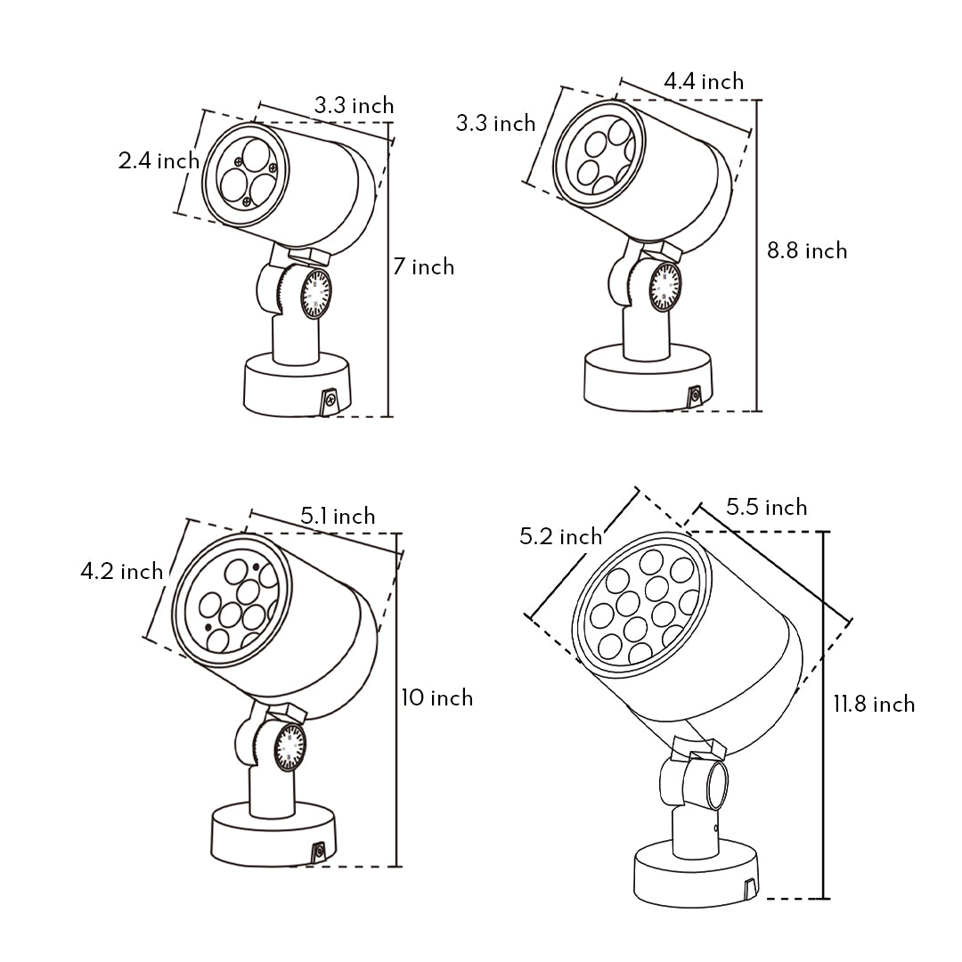 LED Spotlights Outdoor Round
