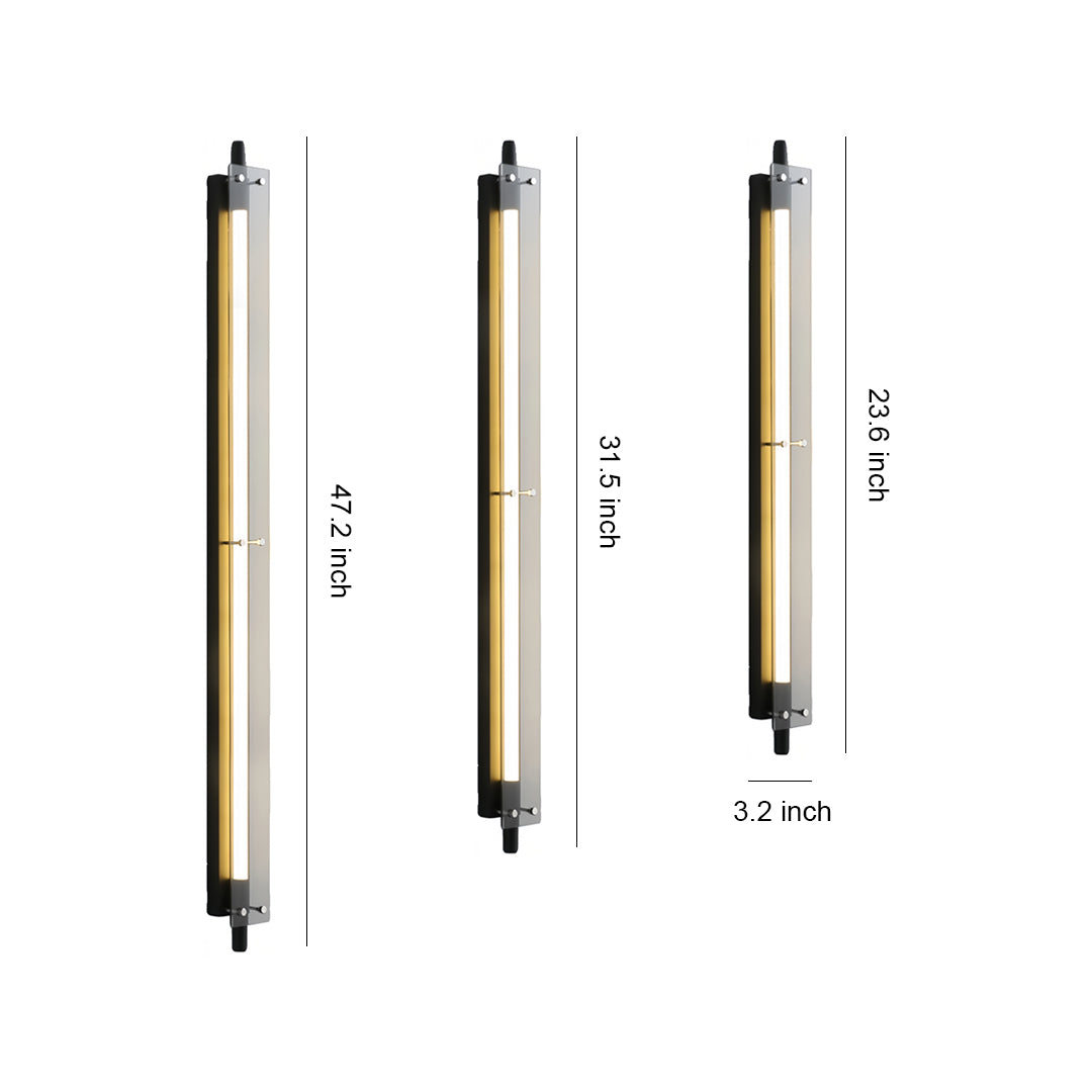 LED Wall Strip Lights Black for Hallways Up-Down Linear Lamp