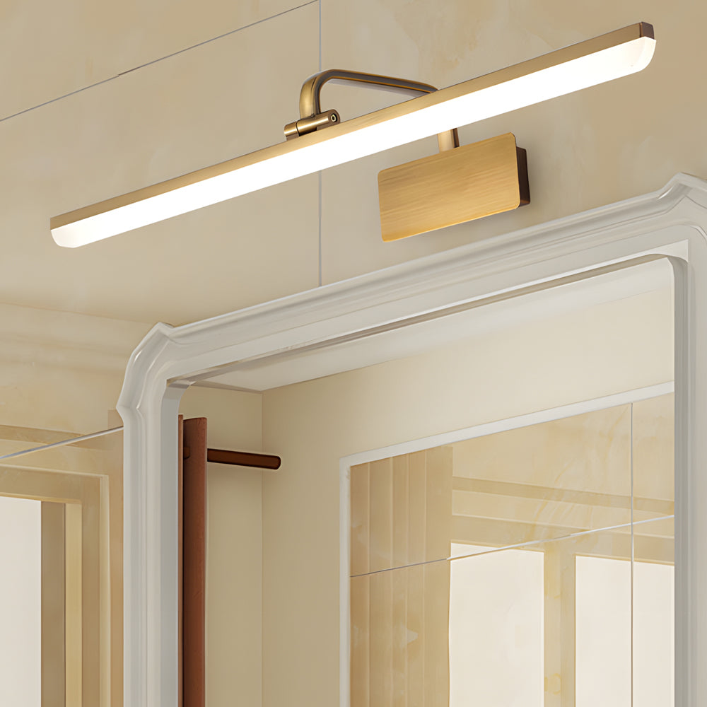 Light Bar Vanity Modern Brass Curved Arm Elegant Light