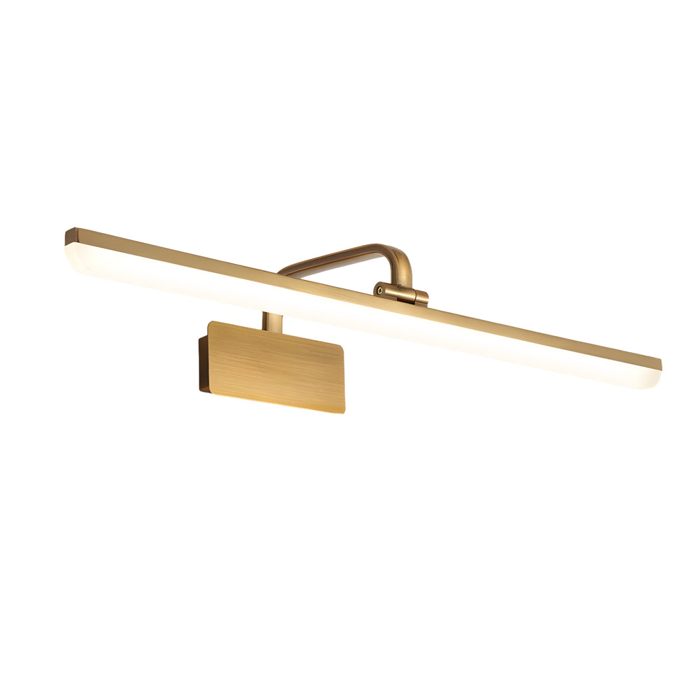 Light Bar Vanity Modern Brass Curved Arm Elegant Light