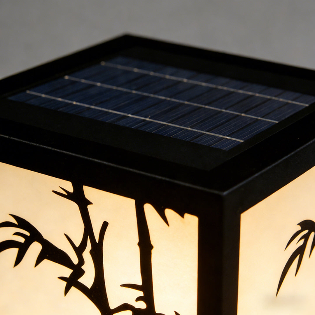 Light Box Pillar Lights Modern Waterproof LED Solar Outdoor Light