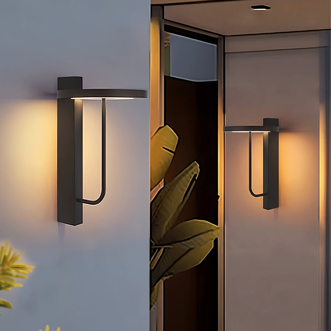 Light Sconces Outdoor Waterproof Black Metal Light