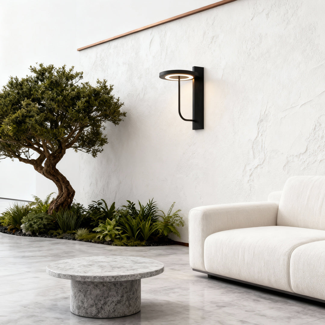 Light Sconces Outdoor Waterproof Black Metal Light