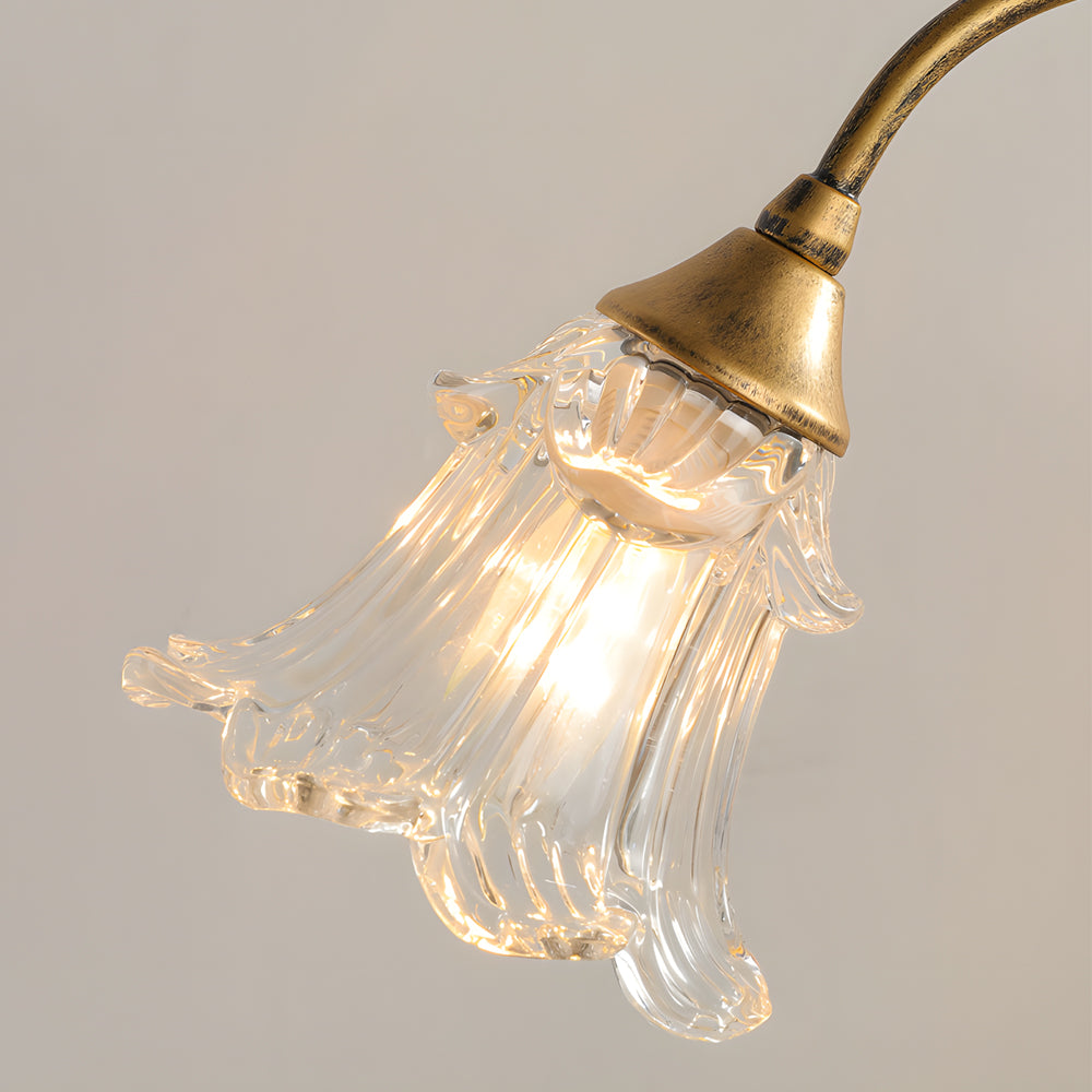 Lily Table Lamp Dual Lights and Leaf Ornaments Lights