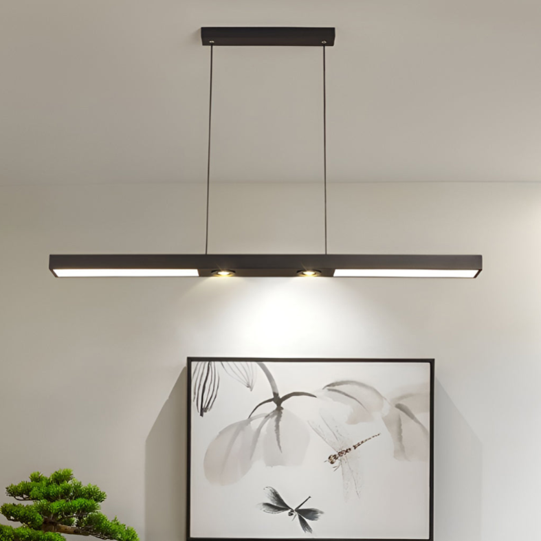 Linear Ceiling Pendant Light Black Modern Iron Light