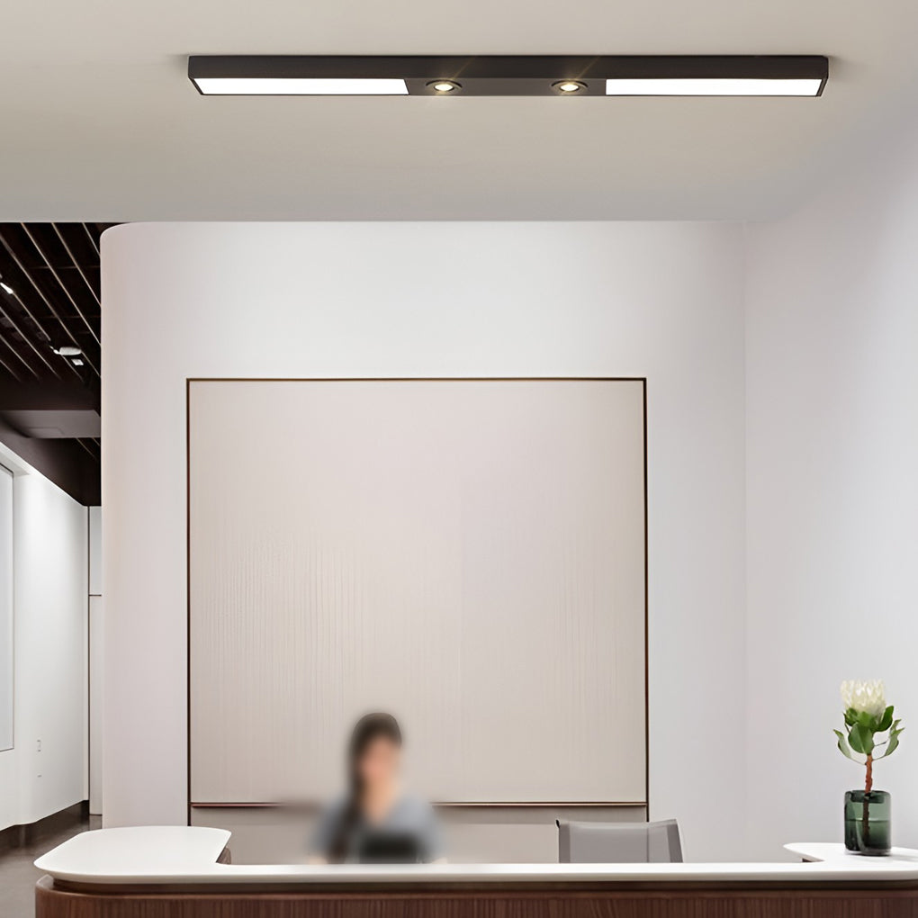 Linear Ceiling Pendant Light Black Modern Iron Light