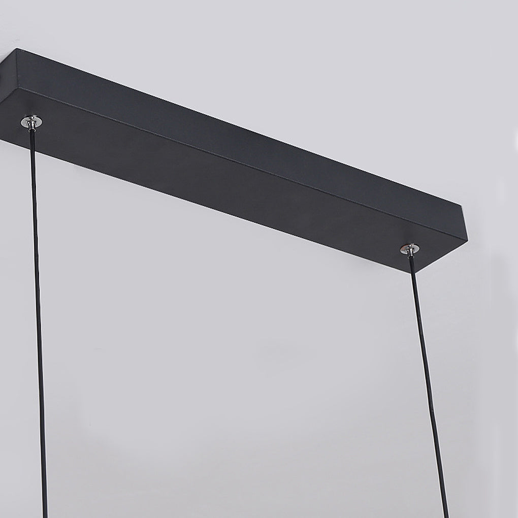 Linear Ceiling Pendant Light Black Modern Iron Light