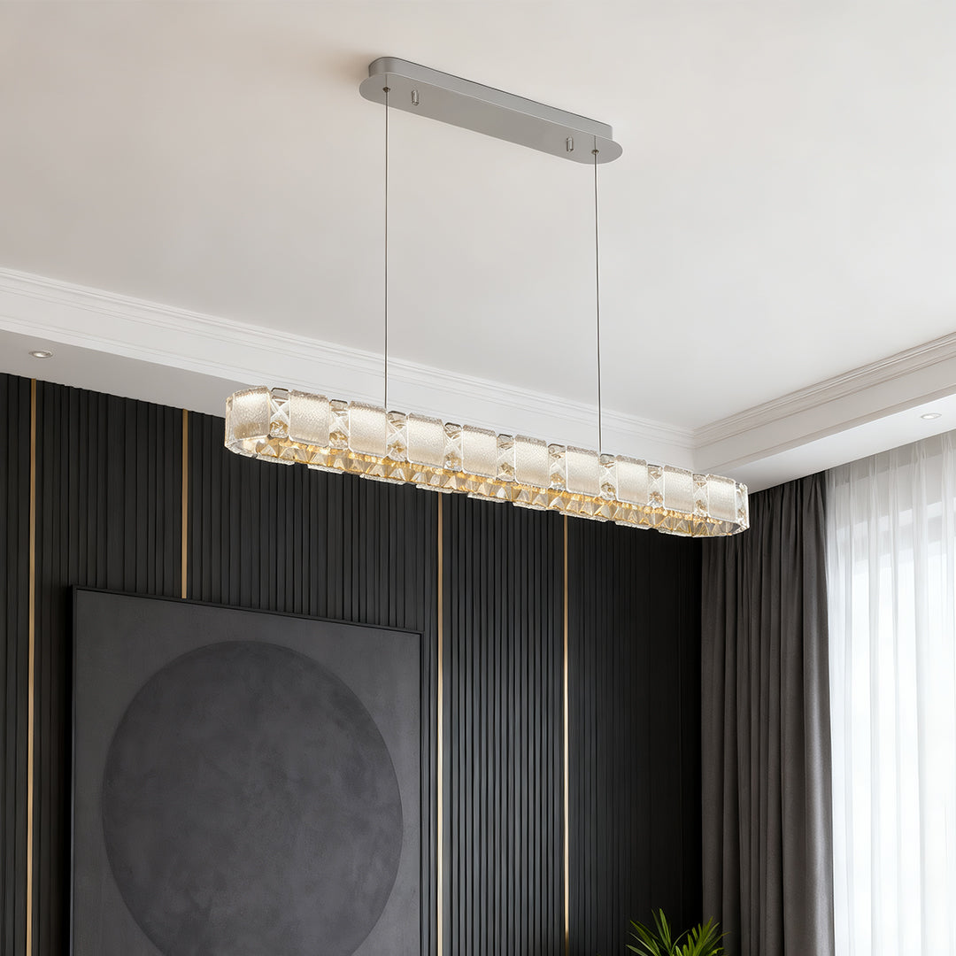 Chrome Chandeliers Italian Luxury Crystal Ceiling Lights
